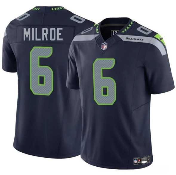 Men & Women & Youth Seattle Seahawks #6 Jalen Milroe Navy 2025 F.U.S.E. Vapor Limited Stitched Jersey->tennessee titans->NFL Jersey
